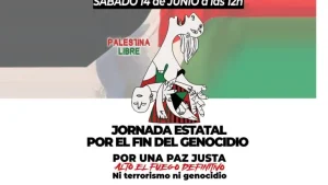 Jornada Estatal por el FIN del GENOCIDIO. 14J: Salimos a las calles por Gaza. Este sábado 14 de junio a las 12:00, miles de personas