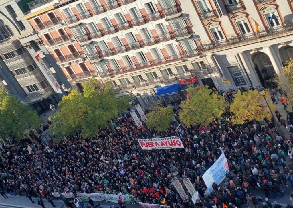 Por una universidad 100% Pública. Los días 26 y 27 hemos sido testigos de una jornada de lucha por la educación en Madrid histórica.